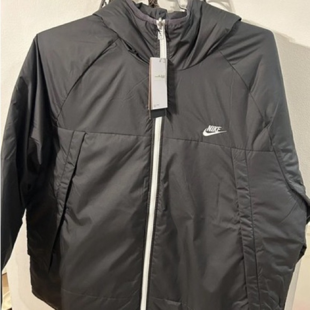 Nike Charcoal Hooded Windbreaker